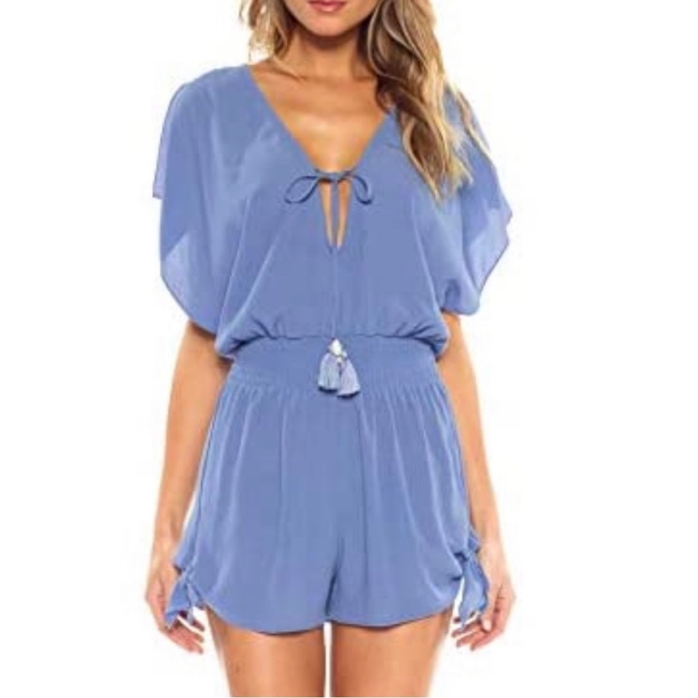 Becca by Rebecca virtue women Palermo plunge cover romper
